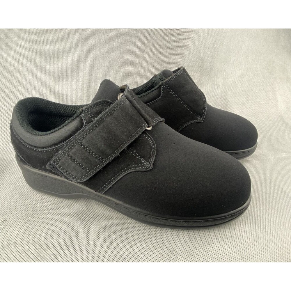 Orthofeet Women’s Wichita Size 7B‎  Black Orthopedic Shoes 825